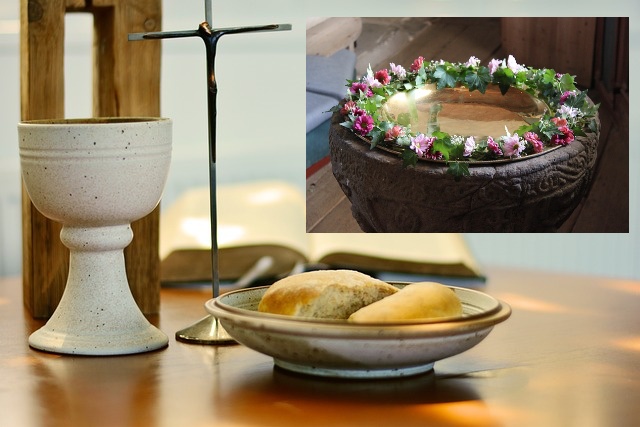 Bread, Wine and Baptismal Font : Two Avenues of Grace
